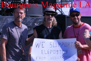 Adam Sandler and Frankie Ray show support  with Elsipogtog. before the show. Copyright 2013 Bourgeois Magazine LA 
