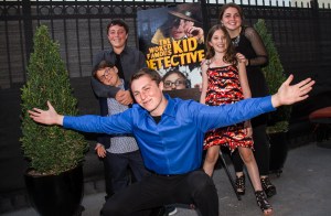 (L-R)HOLLYWOOD, CA – JUNE 14: Cast (L-R) Nick King, Sid Almohajer, Matthew Morehead, Karalena Morehead, and Lillian Almohajer during the Premiere Of ‘The World Famous Kid Detective’ held at The Arena Theater on June 14, 2014 in Hollywood, California. Copyright 2014 Bourgeois Magazine LA/ARNEL S SOLAS