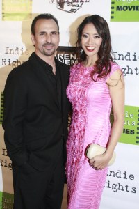 Director Oscar Torre and Writer Chuti Tiu attend the premiere of Pretty Rosebud, Jan 16, 2015, at the Arena Cinema. Copyright 2015 Bourgeois Magazine LA