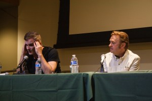 Screenwriter/Director Shane Black (“Iron Man 3″, “The Long Kiss Goodnight” and “Kiss Kiss, Bang Bang”) and during Q&A at the Burbank International Film Festival, April 25, 2015, Burbank, CA. Copyright 2015 Bourgeois Magazine LA